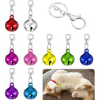 LIQWEI Pet Collar Bells For Dog And Cat Colorful Small Round Jingle Bells With Lobster Clasps Pack Of 10 Pieces
