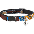 Buckle-Down Star Wars Breakaway Cat Collar With Bell The Clone Wars Ahsoka Tano Bounding Elements Adjustable 8.5 To 12 Inches And 0.5 Inch Wide