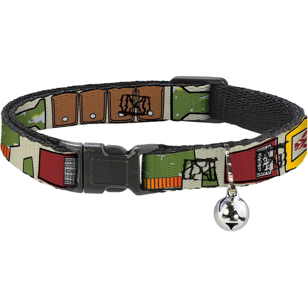 Buckle-Down Star Wars Boba Fett cat collar front view