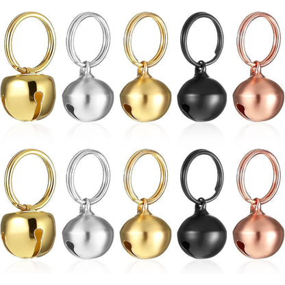 Psiriol 10 Piece Small Bell For Dog Collar Half Inch Metal Pet Collar Bells For Puppies Cats And Small Dogs In Assorted Multi Colors Pack Of 10