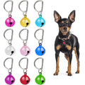 Aphrordity 9 Count Dog And Cat Collar Bells Shiny Anti Lost Tracker Charm With D Ring Clasp