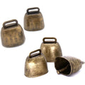 Fatiya Grazing Copper Bells Retro Bronze Metal Cow Bells For Dogs And Small Pets 5 Count