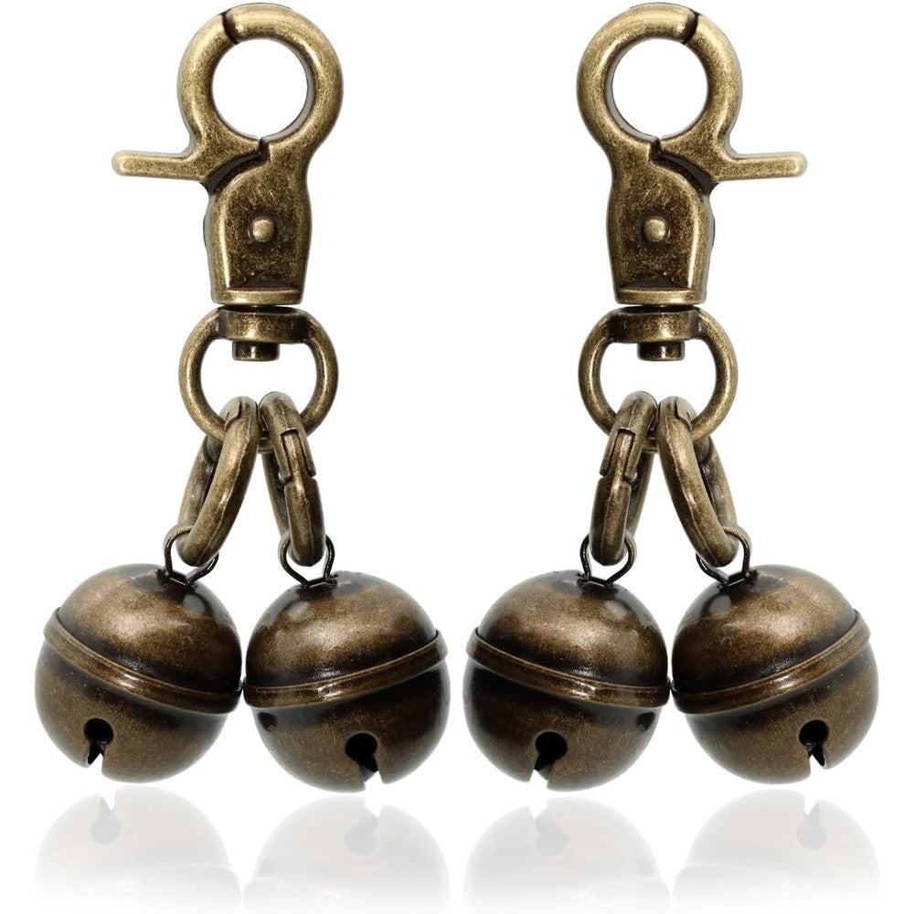 KITTAIL Copper Bells For Dog Collars With Snap Clips Pure Copper Tracking Bells For Dogs And Cats Two Pack