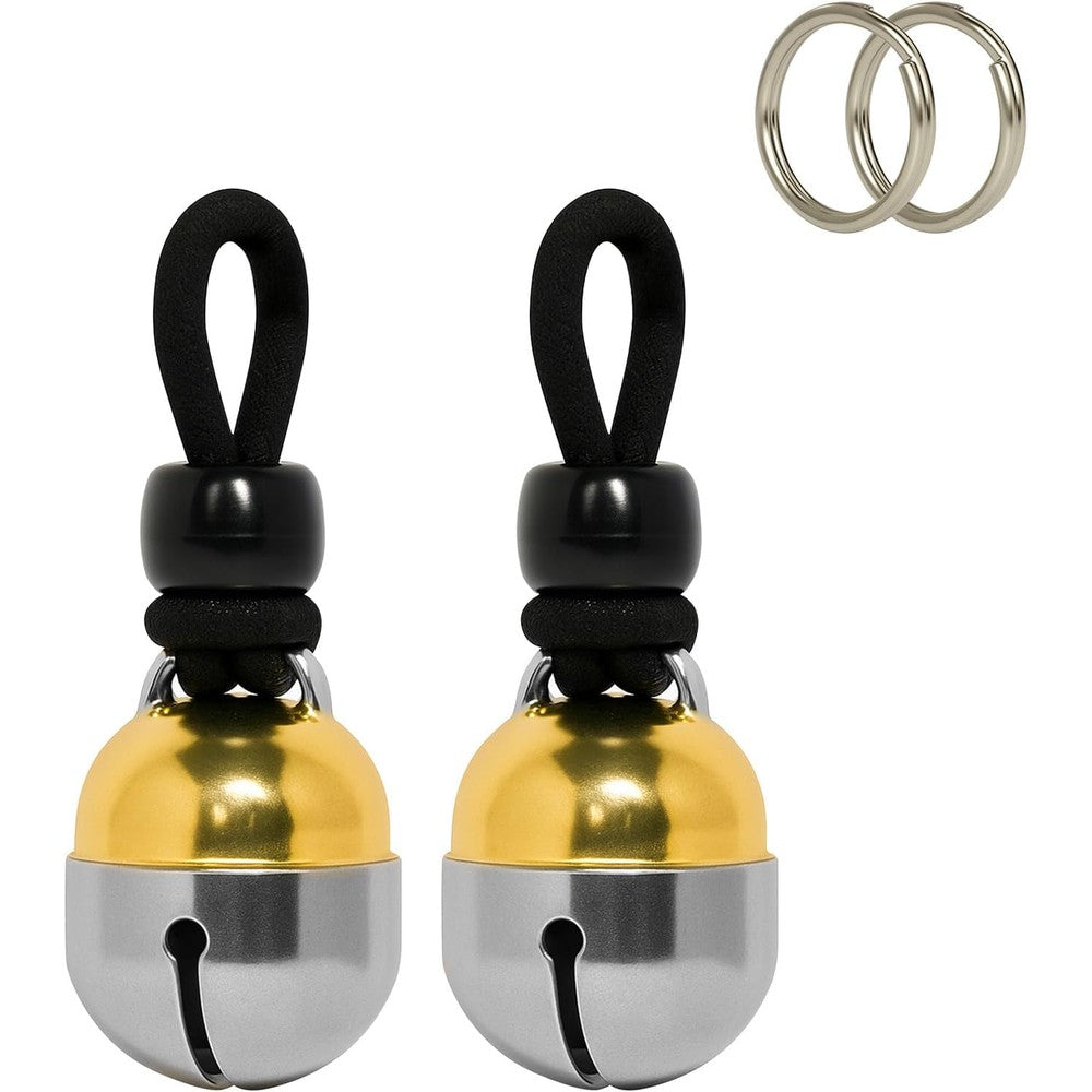 Noble Bells Pair Handmade In United States Extra Loud Collar Bells For Cats And Dogs Premium Brass And Nickel Silver Small Pair