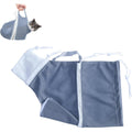 Marosynix cat bathing grooming bag front view of gray mesh pet restraint for secure claw clipping.