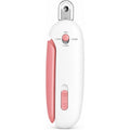Wanheart cat nail clipper pink front view showing adjustable safety guide.