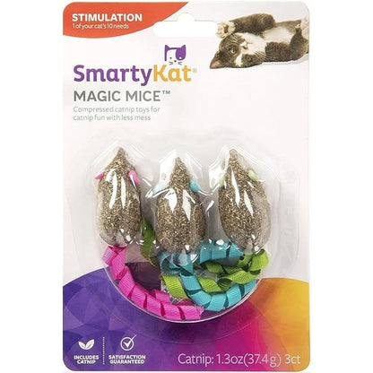 SmartyKat Magic Mice compressed catnip toys set of three