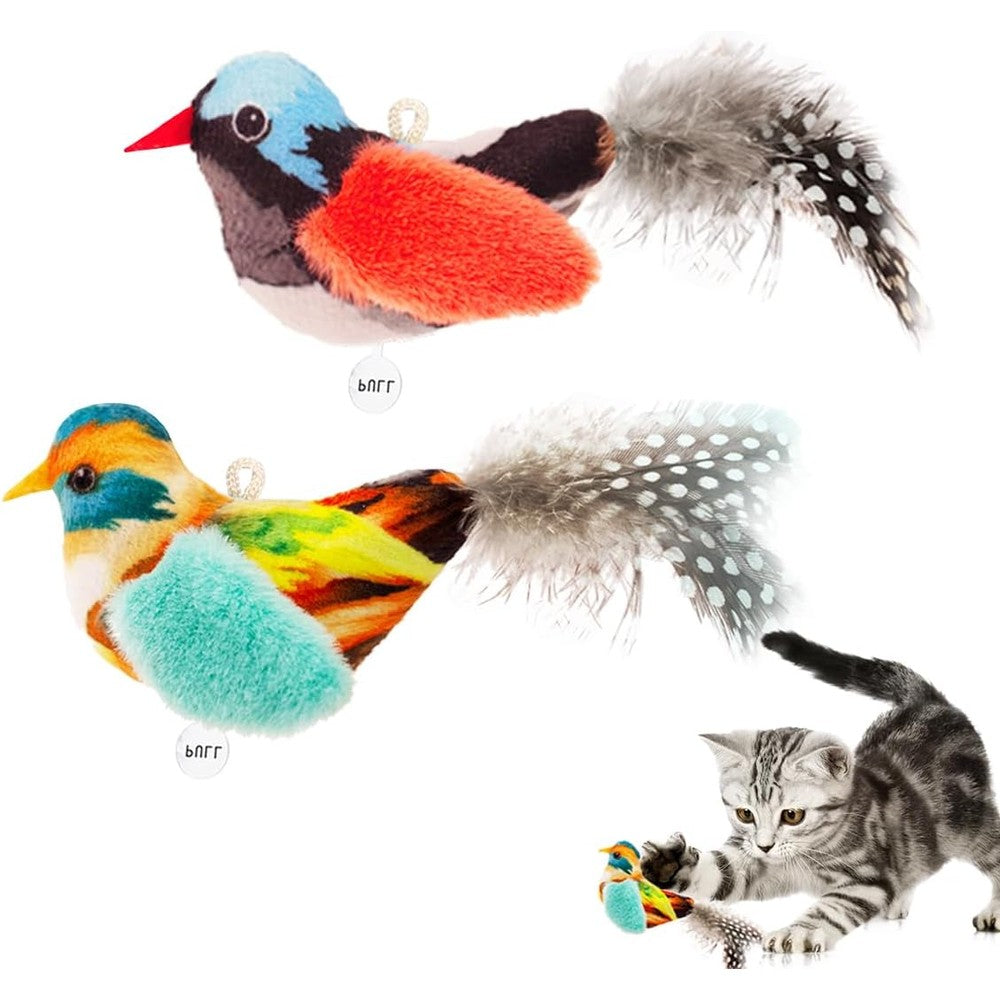 Ipawspace interactive chirping bird cat toy front view