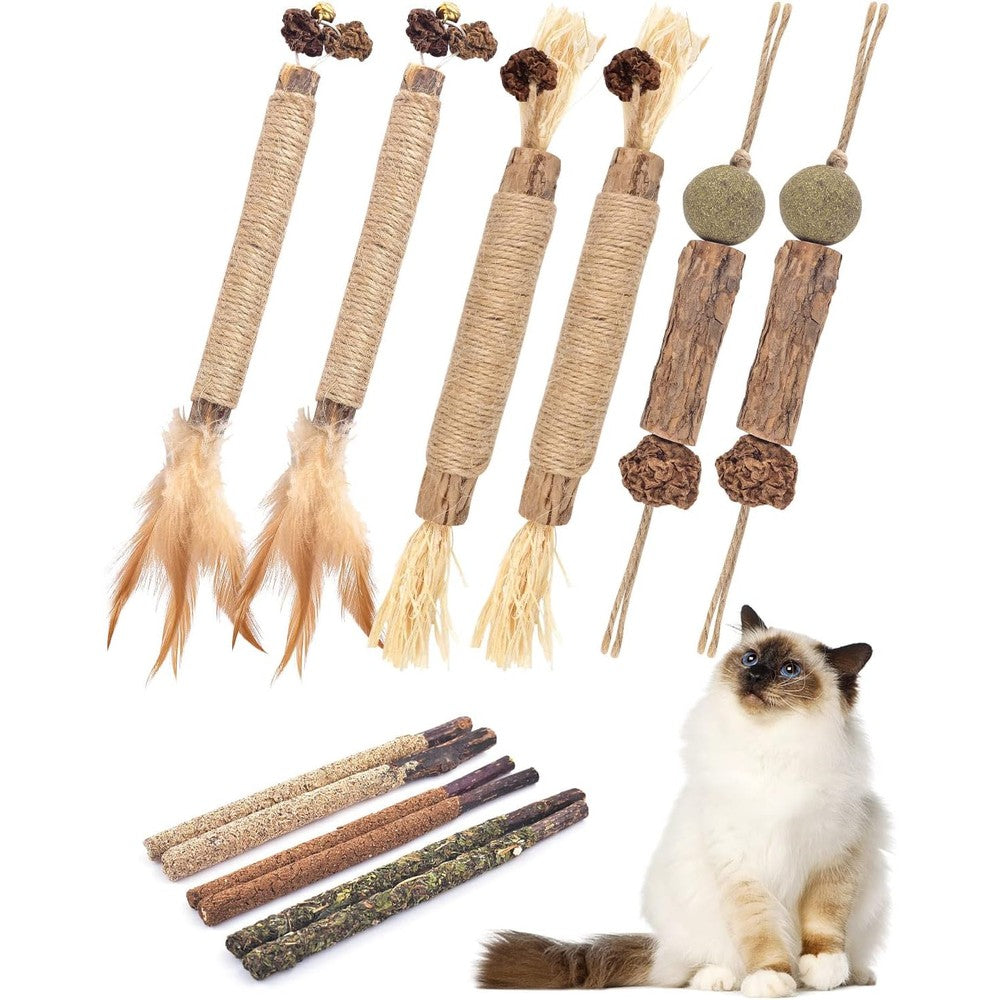 Tindtop catnip and silvervine chew sticks 12 pack front view