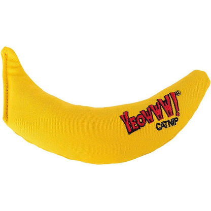 Yeowww! catnip banana toy front view