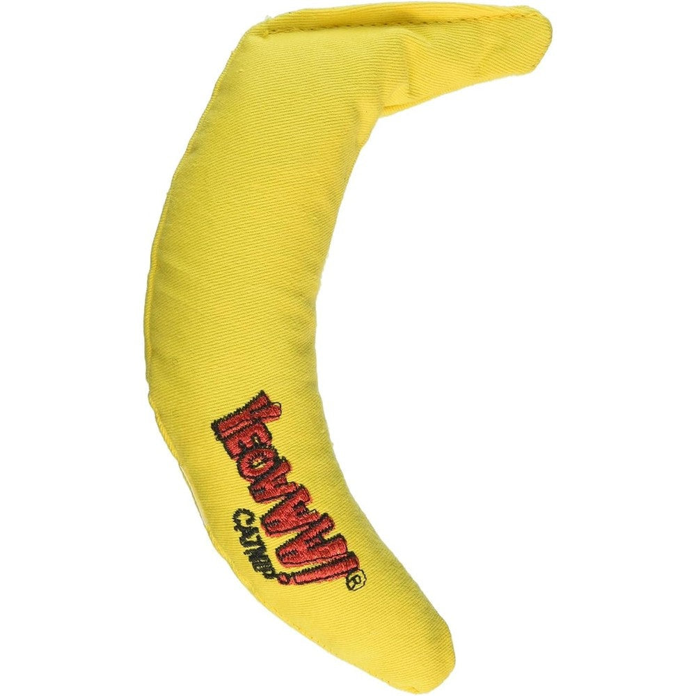 Yeowww! Yellow Banana Catnip Toy 2 Pack front view
