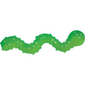 Catstages Orka Kat Wiggle Worm dental cat toy front view showing green rubber design