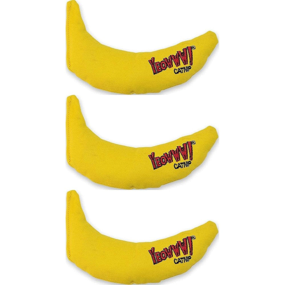 Yeowww organic catnip banana cat toy front view