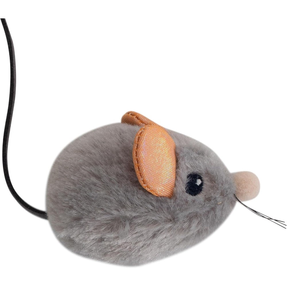 Catstages Squeak Squeak Mouse Interactive Plush Cat Toy With Touch Activated Sound Mechanism And Premium Catnip Infusion Gray Color One Count
