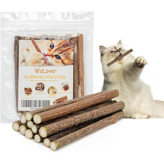 WoLover natural silvervine sticks for cats front view