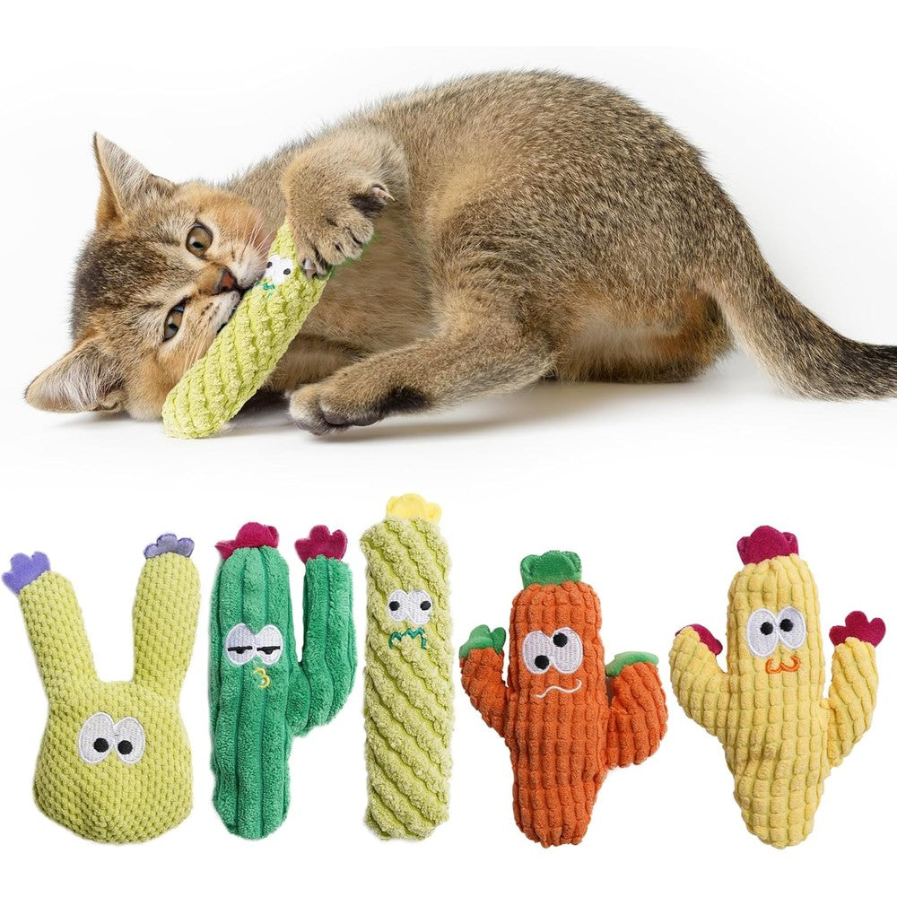 Pawsible 5 pack cactus catnip toys front view