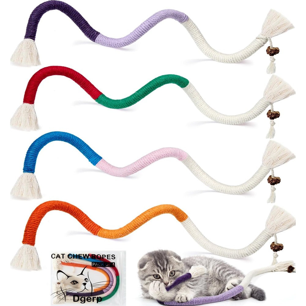 Dgerp cat chew ropes 4 pieces set front view
