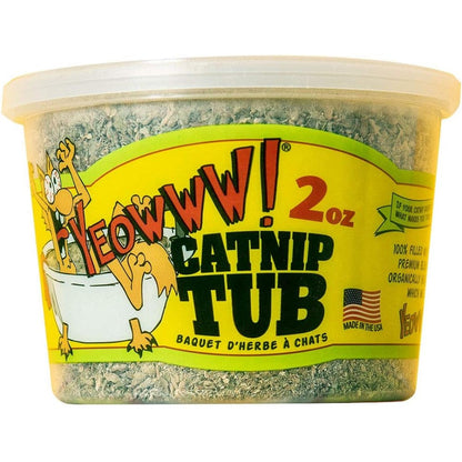 Yeowww! Organic Catnip Tub Premium Flower Top Blend For Cats And Kittens 2 Ounce