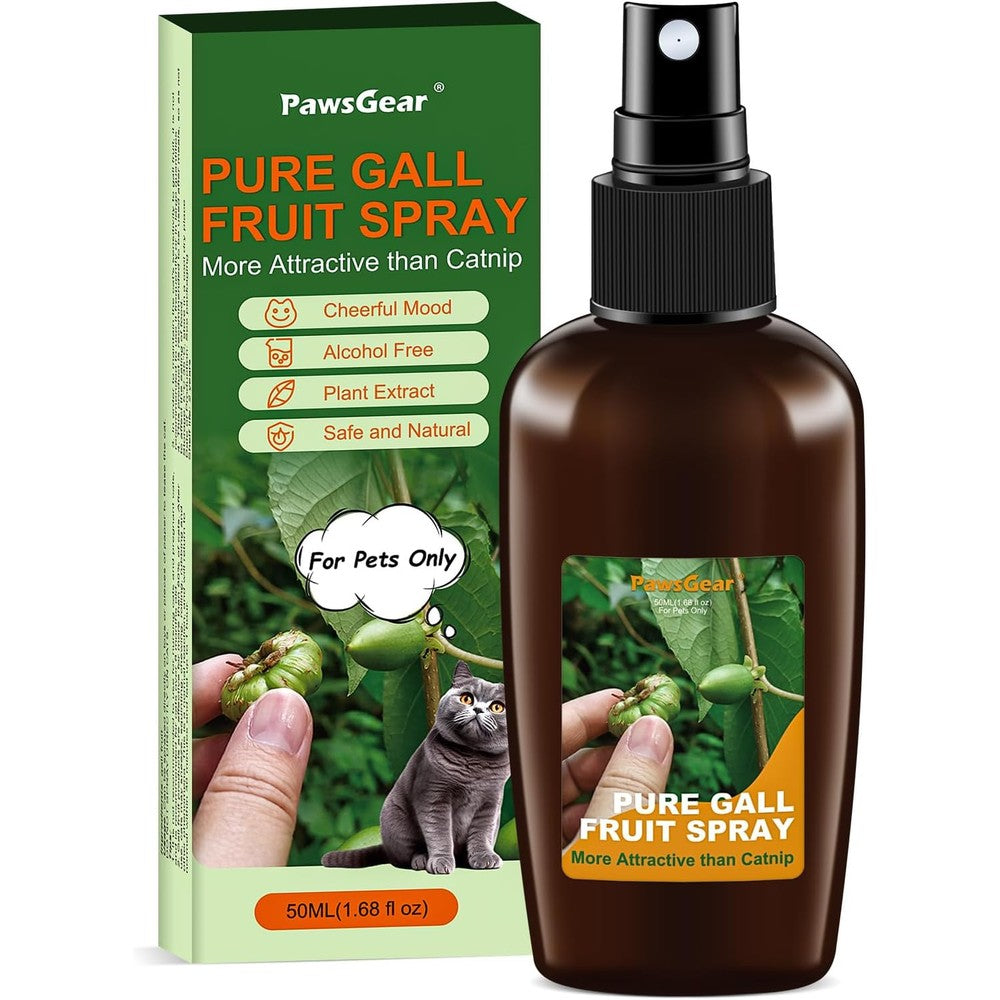 PawsGear Catnip Spray With Silvervine Gall Fruit Calming And Stress Relief Cat Training Spray For Indoor Cats And Kittens 50 Milliliters