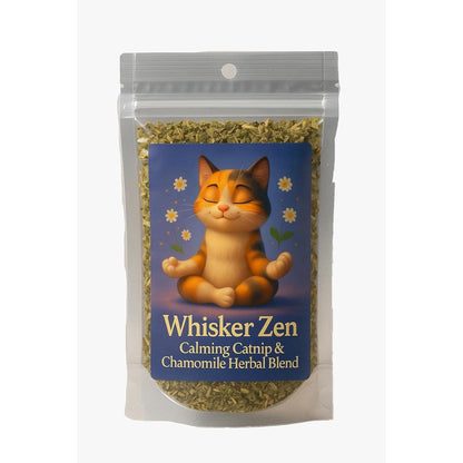 DesertUSA Whisker Zen Natural Catnip and Chamomile Blend for Cats Calming Herbal Mix Premium Stress Relief Formula 4 Ounce Bag