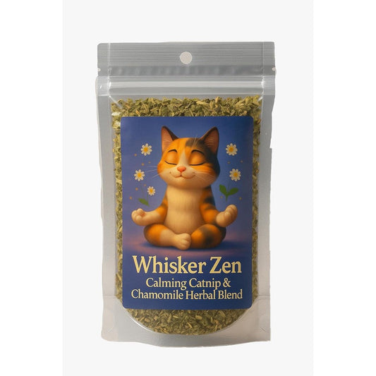 DesertUSA Whisker Zen Natural Catnip and Chamomile Blend for Cats Calming Herbal Mix Premium Stress Relief Formula 4 Ounce Bag