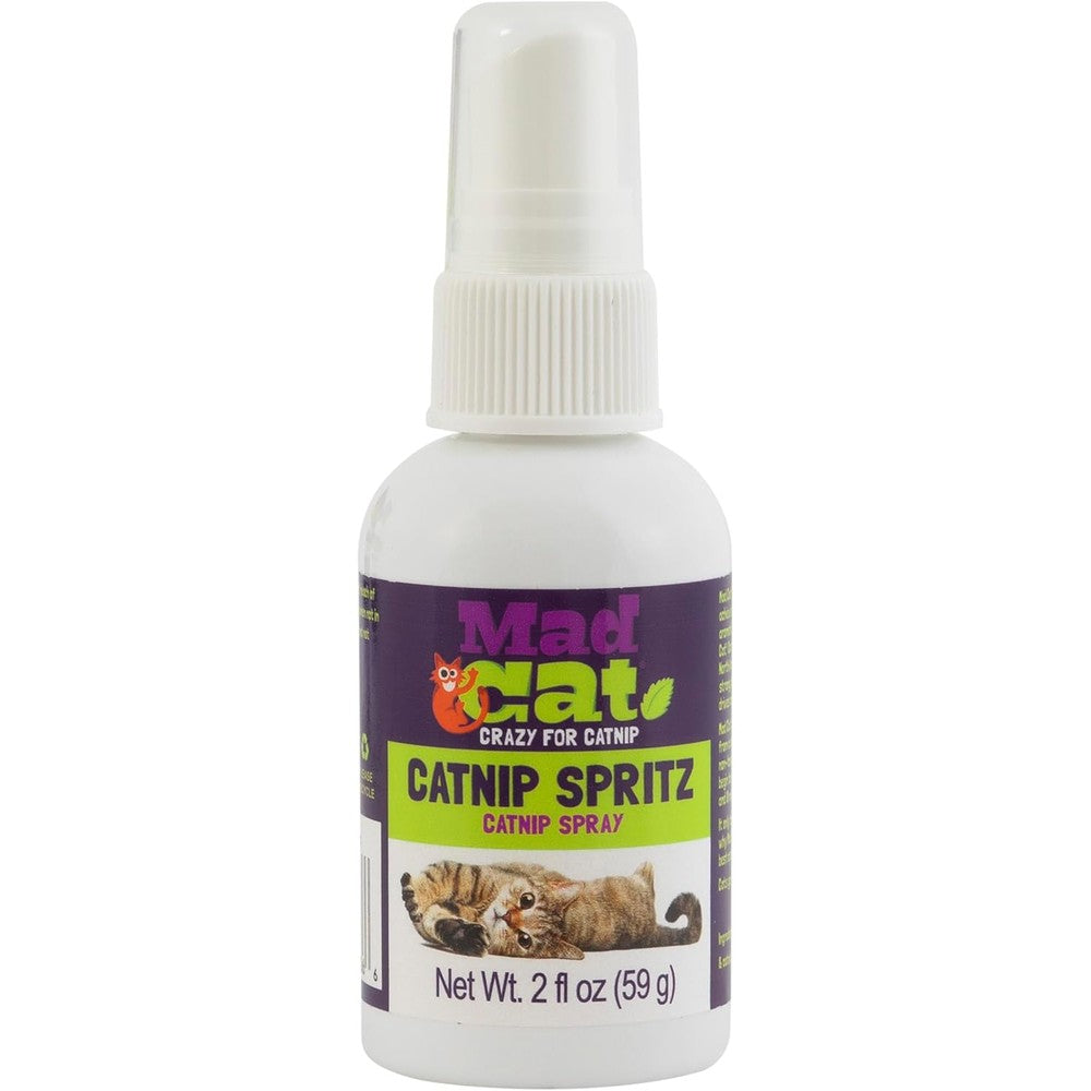 Mad Cat Frisky Spritz Safe Dye Free Non Toxic Pure North American Catnip Spray Two Fluid Ounces