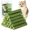HavenJanny Freeze Dried Cat Grass Teething Sticks for Hairball Relief and Teeth Cleaning Green Variant 120 Grams 4.23 Ounces