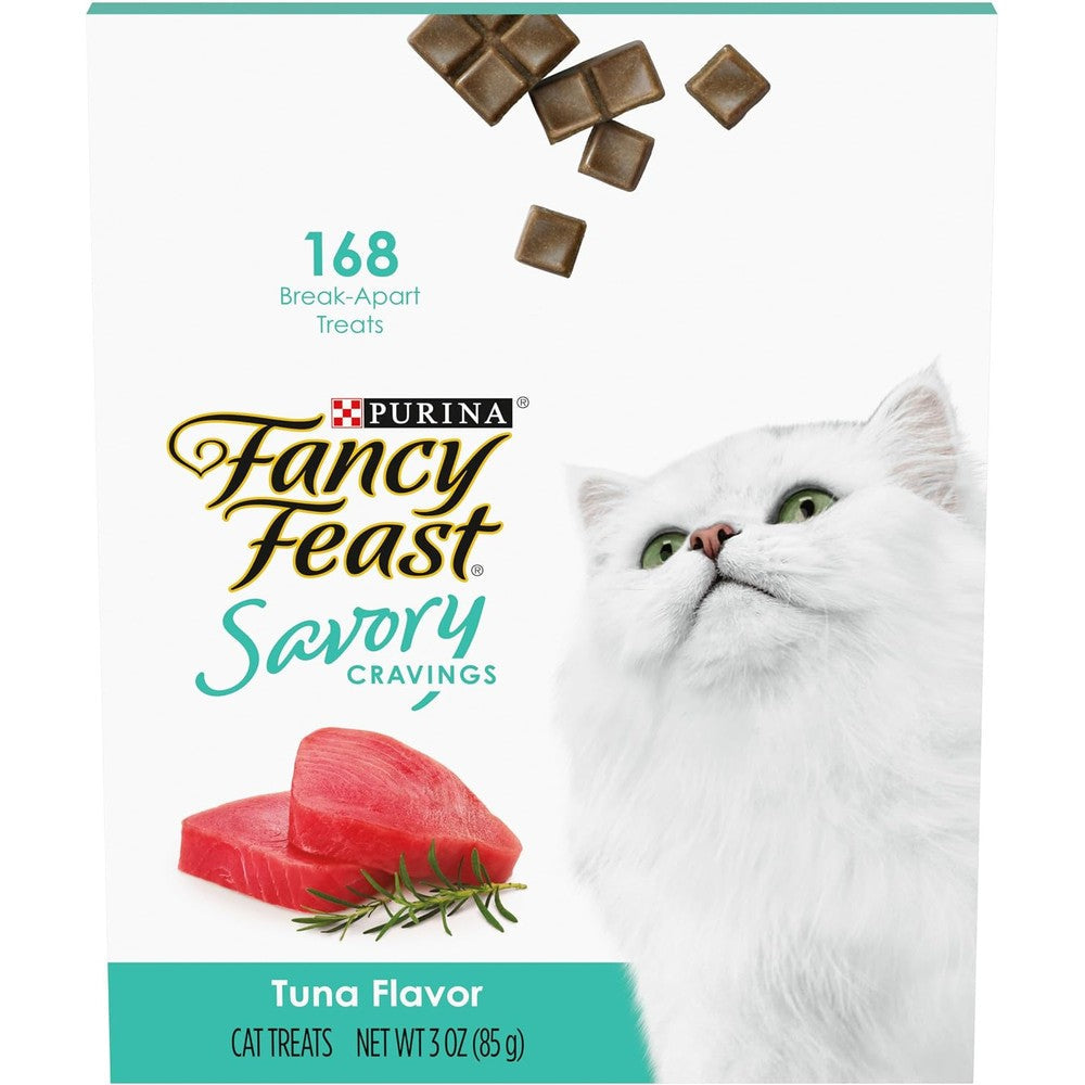 Purina Fancy Feast Savory Cravings Tuna Flavor Limited Ingredient Soft Cat Treats Gourmet Break Apart Bars For Portion Control One Ounce