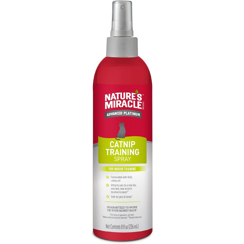 Nature's Miracle Advanced Platinum Catnip Training Spray With Real Plant Based Catnip Oil For Indoor Cat Behavioral Training 100 Percent Mess Free ...