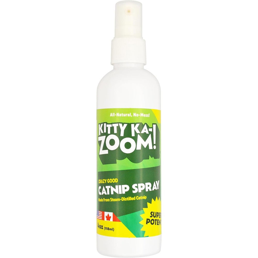 Kitty Ka-Zoom Crazy Good Catnip Spray High Potency Steam Distilled All Natural Mist For Cats Four Ounces