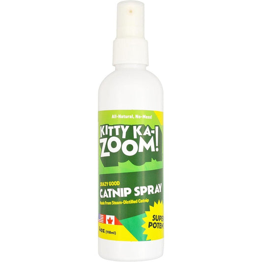 Kitty Ka-Zoom Crazy Good Catnip Spray High Potency Steam Distilled All Natural Mist For Cats Four Ounces