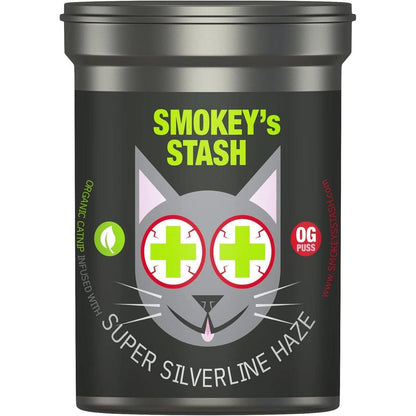 Smokey's Stash Silvervine Haze Potent Organic Catnip And Silver Vine Powder Blend For Cats Premium All Natural Euphoric Cat Toy Stimulant 18 Grams