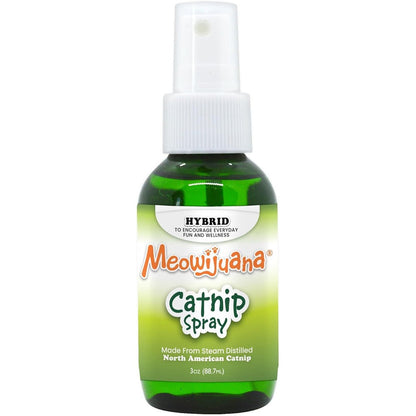 Meowijuana Premium Catnip Spray High Potency Organic Formula For Cat Toys And Scratchers Natural Fine Mist For Multi Cat Households Three Ounce