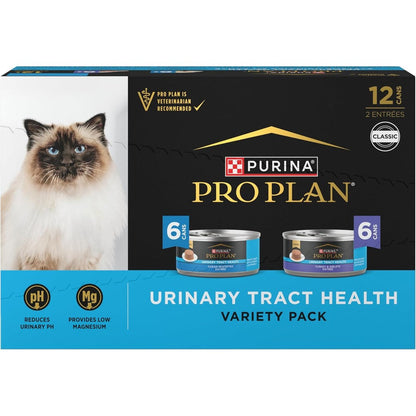 Purina Pro Plan Urinary Tract Health Pate Cat Food Variety Pack Turkey And Giblets And Ocean Whitefish Entrees 5 5 Ounce Cans Pack Of 12