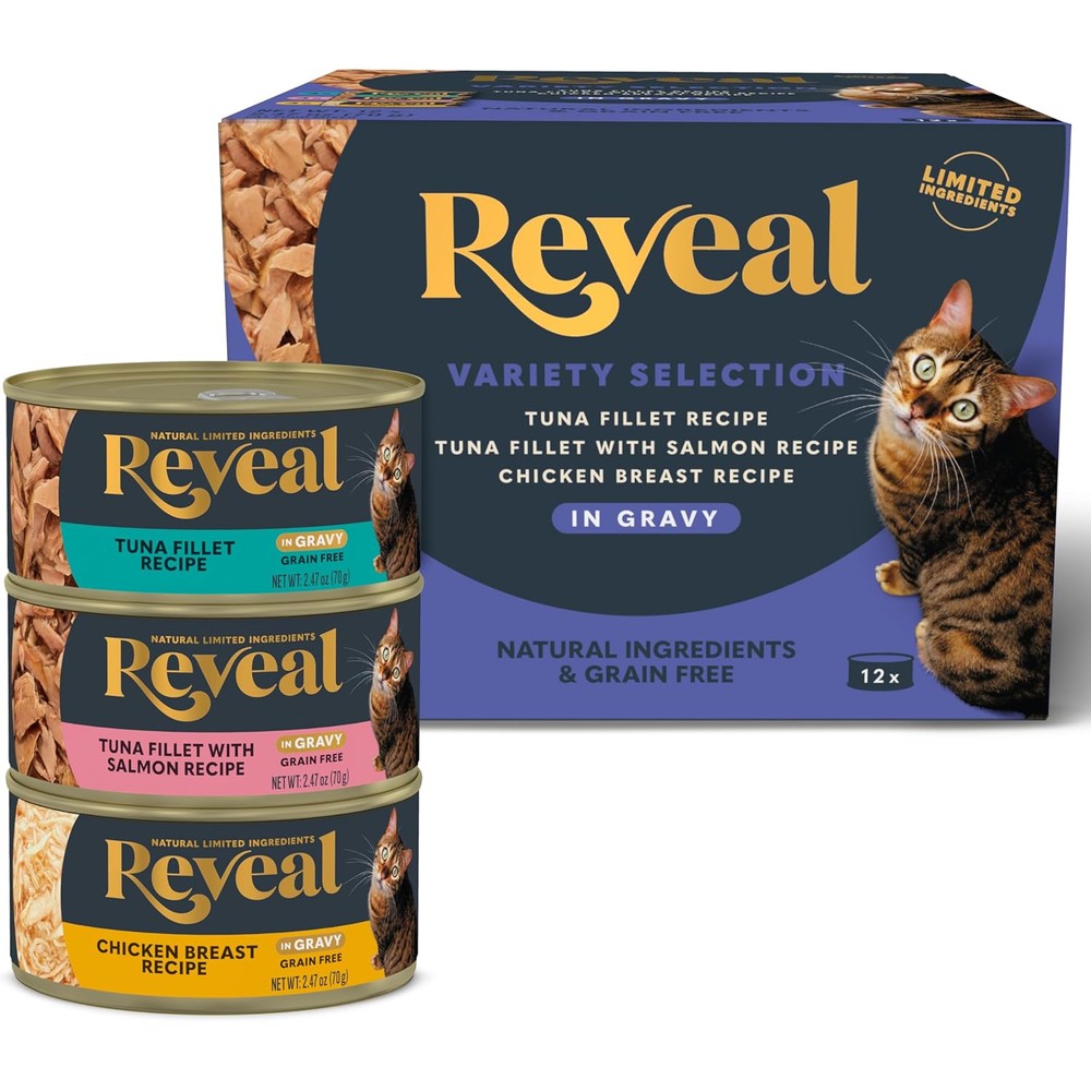 Reveal Fish And Chicken Variety Wet Cat Food In Gravy 12 Pack 12 X 2.47 Ounce Cans