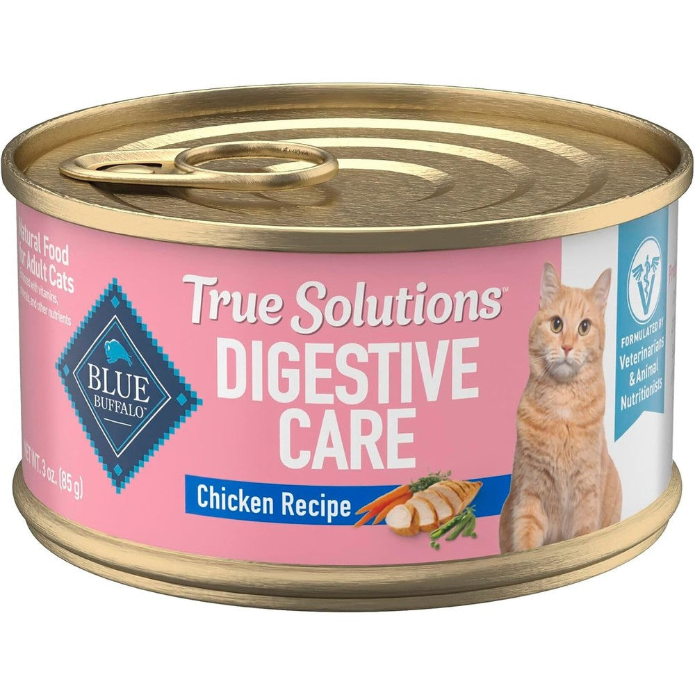Blue Buffalo True Solutions Digestive Care Wet Cat Food For Adult Cats Natural Chicken 3 Ounce 24 Count