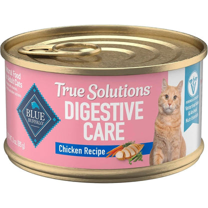 Blue Buffalo True Solutions Digestive Care Wet Cat Food For Adult Cats Natural Chicken 3 Ounce 24 Count