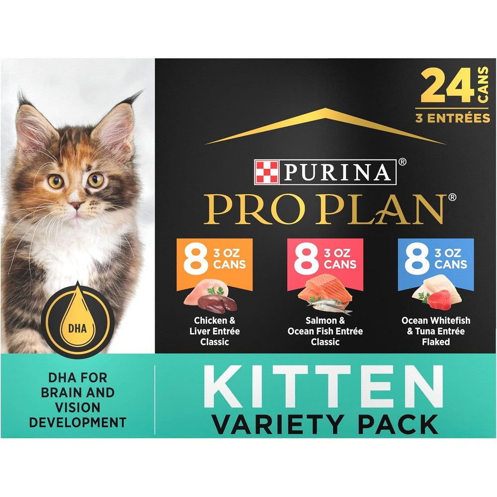 Purina Pro Plan wet kitten food front view box packaging