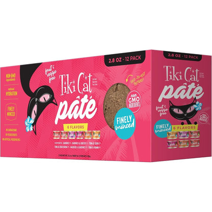 Tiki Cat Grill Pate Wet Cat Food Variety Pack 2.8 Ounce Cans 12 Count
