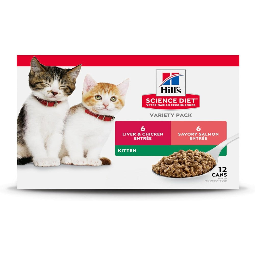 Hill's Science Diet kitten wet cat food variety pack front view