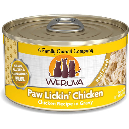 Weruva Classic Cat Food Paw Lickin' Chicken With Chicken Breast In Gravy 3 Ounce Can Pack Of 24