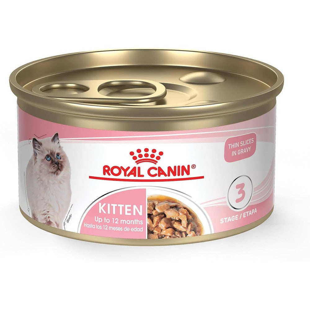 Royal Canin Feline Health Nutrition Kitten Thin Slices In Gravy Cat Food 3 Ounce Pack Of 24