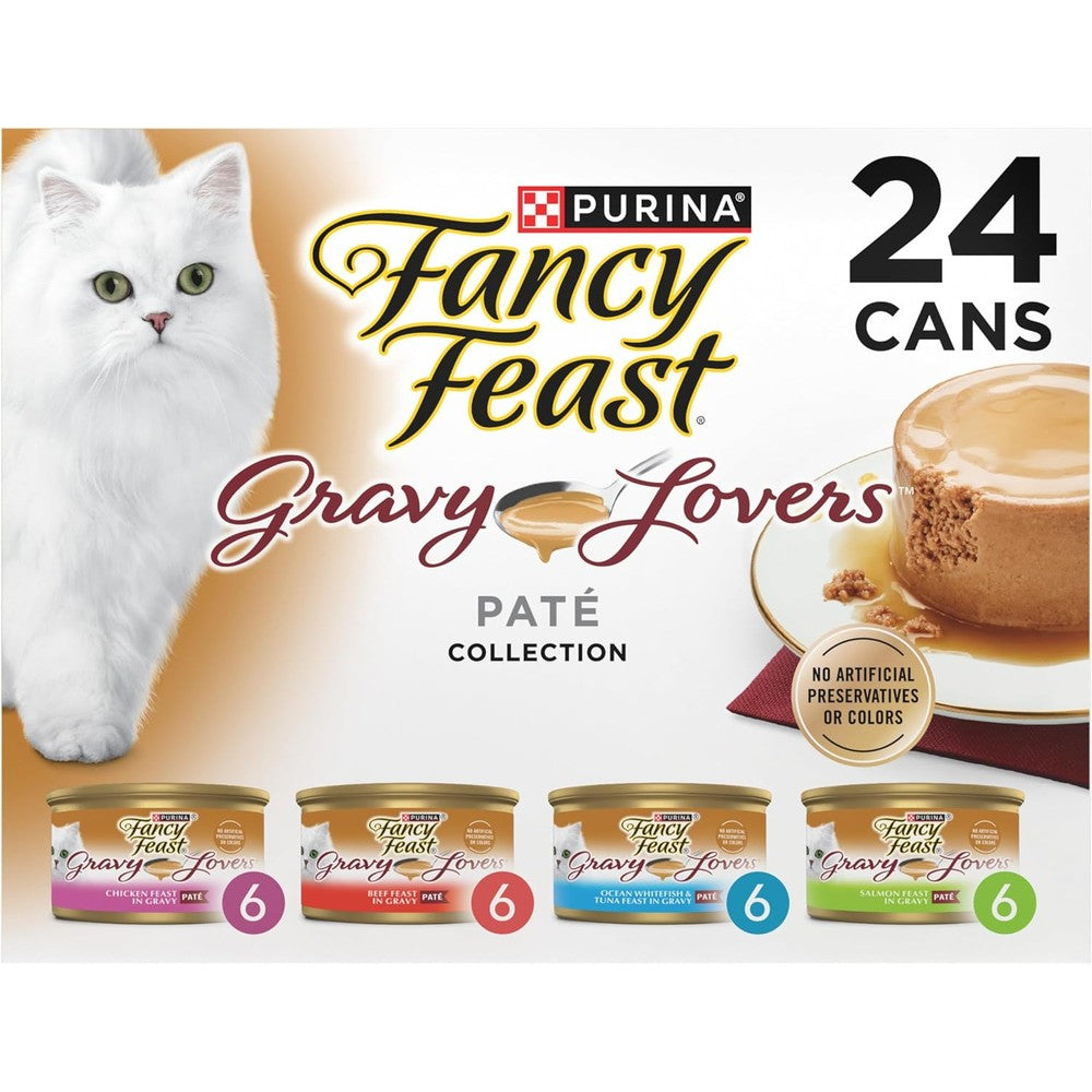 Purina Fancy Feast Gravy Lovers Variety Pack Feast Pate In Wet Cat Food Gravy 4.5 Pound Boxes