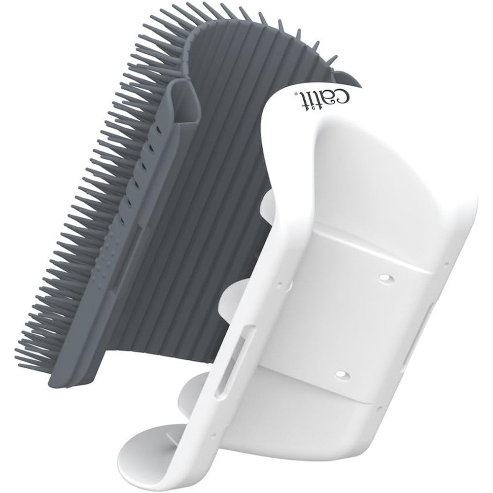 Catit Senses 2.0 Self Grooming Cat Brush front view wall mount