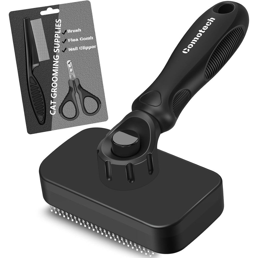 Comotech 3-piece cat grooming kit with brush clipper and comb