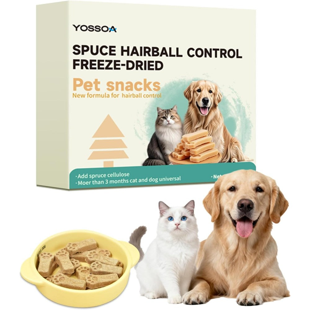 Yossoa Hairball Control Cat Freeze Dried Treats Pure Chicken Breast And Salmon Formula Natural Digestive Health High Protein Raw Snacks Pack Of One