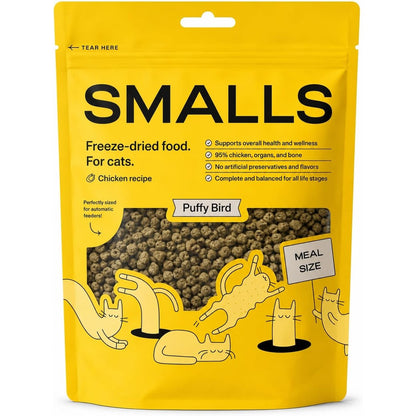 Smalls Freeze Dried Puffy Bird Chicken Recipe Balanced Cat Food 8 Ounce