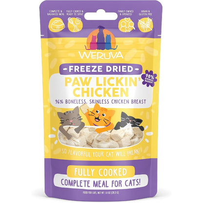 Weruva Cat Freeze Dried Paw Lickin Chicken Grain Free Cat Food And Meal Topper Made With Boneless Skinless Chicken Breast One Ounce Bag