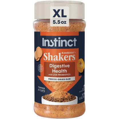 Instinct Raw Boost Shakers Chicken Recipe Digestive Health Freeze Dried Powder Cat Food Topper Premium Supplemental Meal Mixer 5.5 Ounce Bottle
