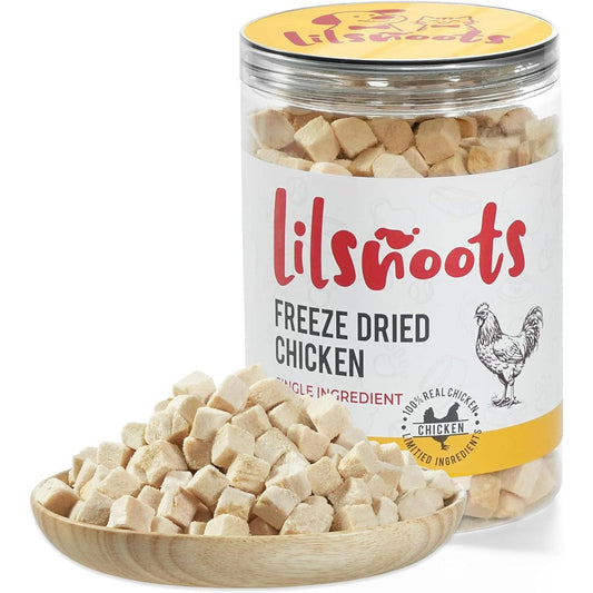 Lilsnoots Freeze Dried Chicken Dog Treats And Cat Treats Single Ingredient Raw Chicken Pet Training Treats And Food Meal Topper 5.6 Ounce